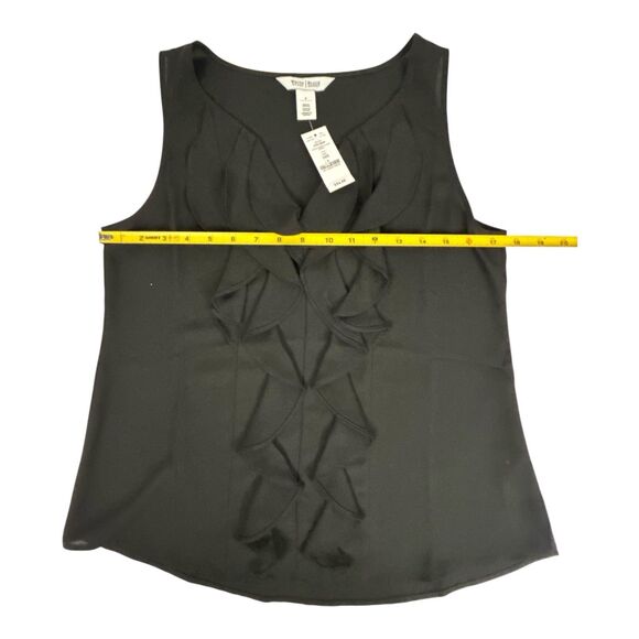 WHITE HOUSE BLACK MARKET Sleeveless Flounce Ruffled Blouse Top WHBM Size 4 NWT - Picture 4 of 14